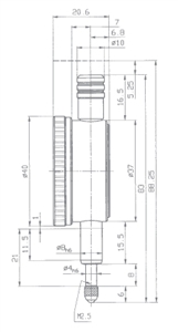 Dial Gauge SI-45/0,8 with overtravel