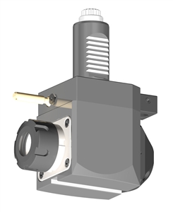 VDI 30, Angular Tool Holder, Sauter DIN 5480 Coupling, With Internal Cooling, Inverted Rotation - Left/85, ER25