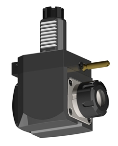 VDI 30, Angular Tool Holder, TOEM Coupling, No Internal Cooling, Inverted Rotation - Right/55, ER25