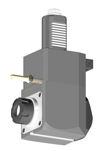 VDI 40, Angular Tool Holder, Sauter DIN 5480 Coupling, With Internal Cooling, ER25