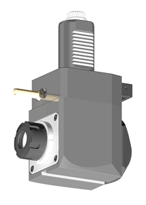 VDI 40, Angular Tool Holder, Sauter DIN 5480 Coupling, With Internal Cooling, ER25