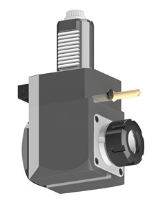 VDI 40, Angular Tool Holder, Sauter DIN 5480 Coupling, No Internal Cooling, Inverted Rotation - Right/80, ER32