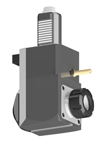 VDI 40, Angular Tool Holder, Sauter DIN 5480 Coupling, With Internal Cooling, Inverted Rotation - Right/100, ER32