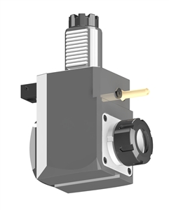 VDI 40, Angular Tool Holder, TOEM Coupling, No Internal Cooling, Inverted Rotation - Right/71, ER32