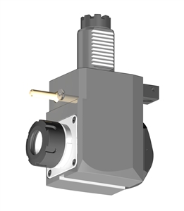 VDI 40, Angular Tool Holder, TOEM Coupling, With Internal Cooling, Inverted Rotation - Left/71, ER32