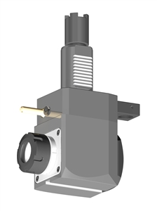 VDI 40, Angular Tool Holder, Haas Coupling, No Internal Cooling, Inverted Rotation Direction - 80/104.85, ER32