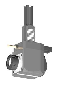 VDI 40, Angular Tool Holder, Haas Coupling, With Internal Cooling, Inverted Rotation Direction - 69/130.25, ER32