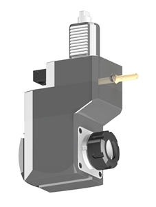 VDI 40, Angular & Offset Tool Holder, Duplomatic DIN 1809 Coupling, No Internal Cooling, Inverted Rotation, ER32