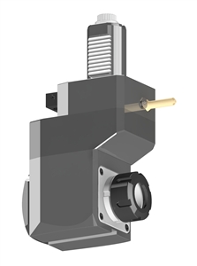 VDI 40, Angular & Offset Tool Holder, Sauter DIN 5480 Coupling, No Internal Cooling, Inverted Rotation, ER32