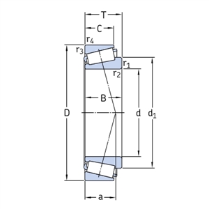 SKF 32005 Single Row Tapered Roller Bearing
