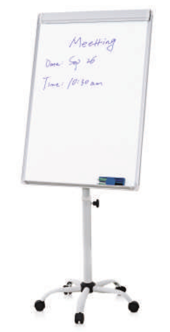 Flip Chart Easel with Whiteboard Magnetic Surface (rolling mobile